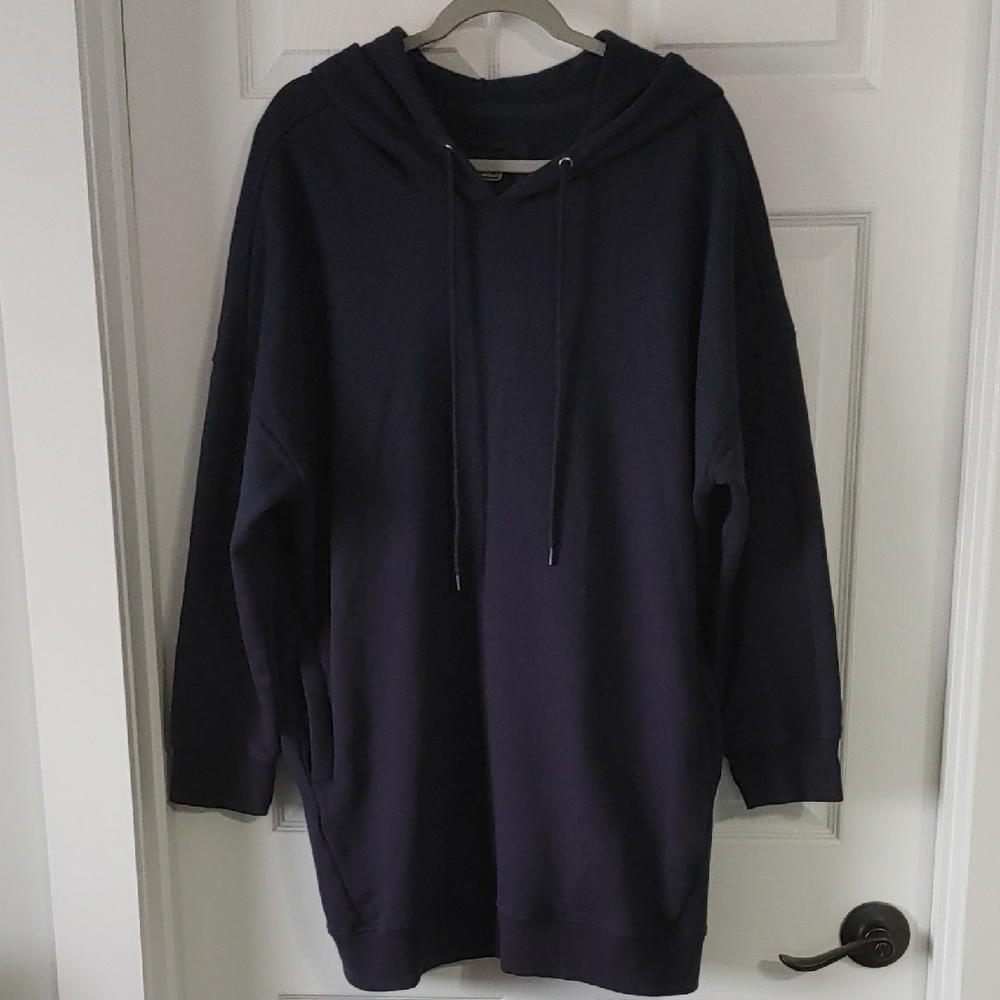Oversized Hoodie Tunic Style Women's 1XL Casual Plus Size Soft & Comfy Like New - Picture 3 of 6